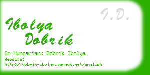 ibolya dobrik business card